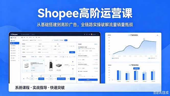Shopee高阶运营课-2026年5月更新，从基础搭建到高阶广告，全链路实操破解流量销量瓶颈-好耶资源