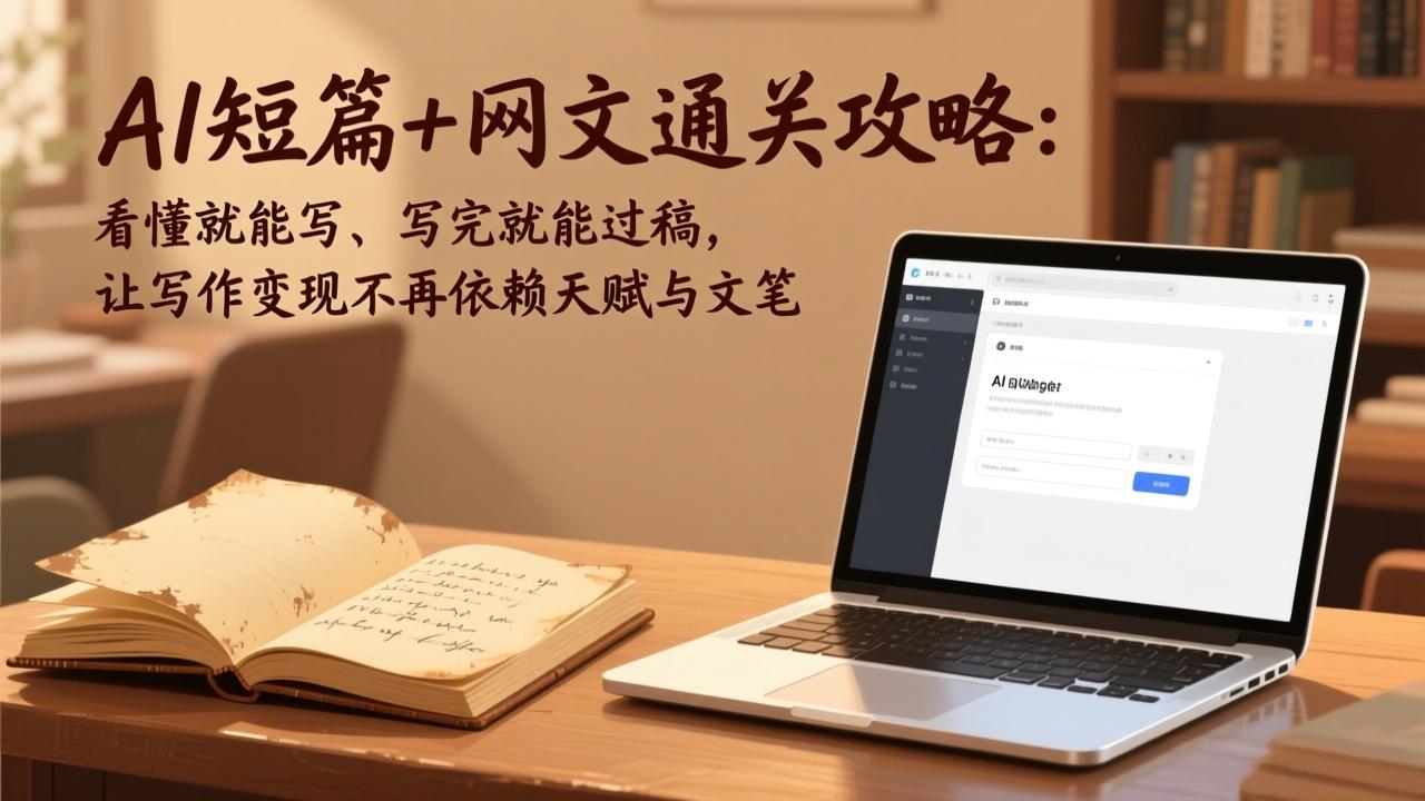 AI短篇+网文通关攻略:看懂就能写、写完就能过稿,让写作变现不再依赖天赋与文笔-好耶资源