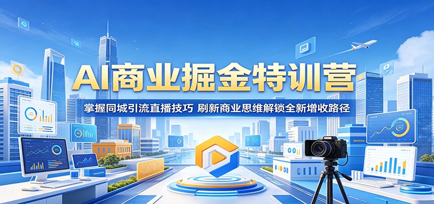AI商业掘金特训营：掌握同城引流直播技巧，刷新商业思维解锁全新增收路径-好耶资源