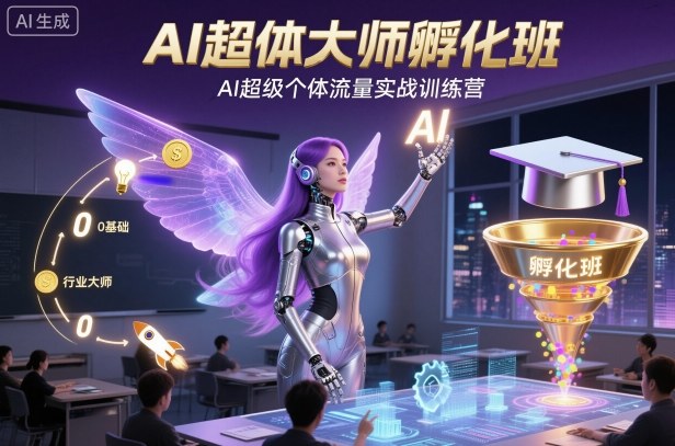 AI超体大师孵化班，AI超级个体流量实战训练营-好耶资源