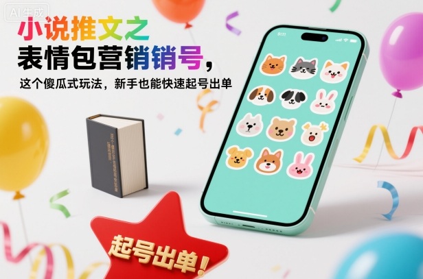 小说推文之表情包营销号,这个傻瓜式玩法,新手也能快速起号出单-好耶资源