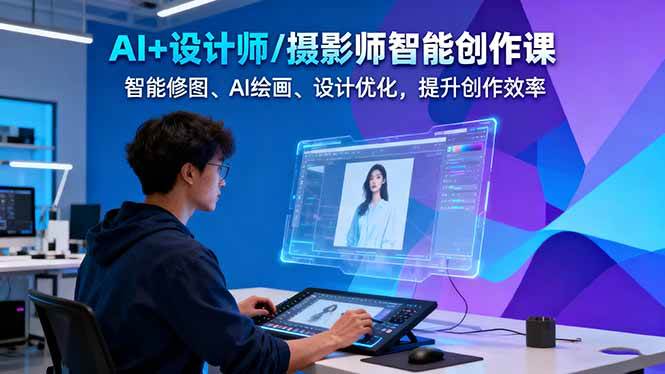 AI+设计师/摄影师智能创作课：智能修图、AI绘画、设计优化，提升创作效率-好耶资源
