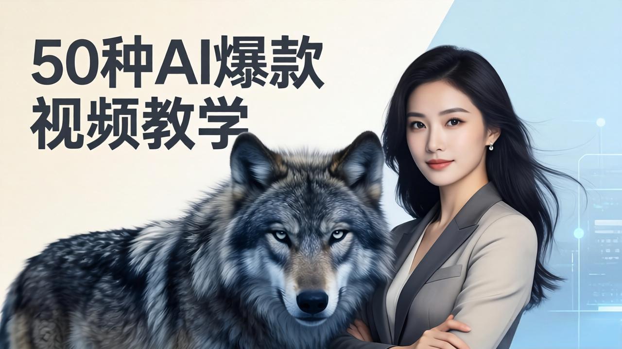 50种AI爆款视频教学：影视级古诗词+治愈萌宠+山海经蛟龙，高阶宝典商业落地-好耶资源
