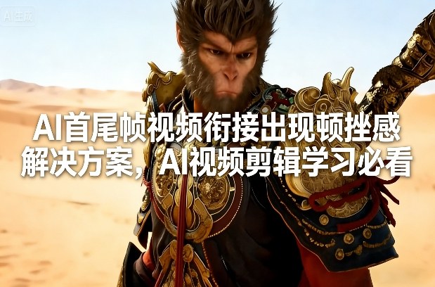 AI首尾帧视频衔接出现顿挫感解决方案，AI视频剪辑学习必看-好耶资源