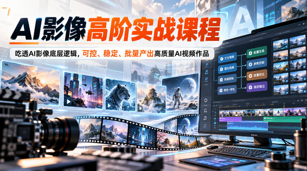 AI影像高阶实战课程，吃透AI影像底层逻辑，可控、稳定、批量产出高质量AI视频作品-好耶资源