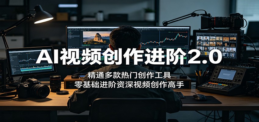 AI视频创作进阶2.0:精通多款热门创作工具,零基础进阶资深视频创作高手-好耶资源