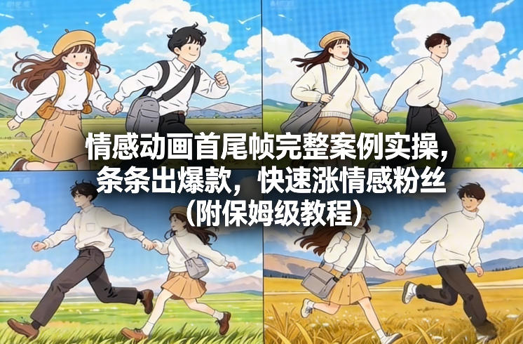 情感动画首尾帧完整案例实操，条条出爆款，快速涨情感粉丝(附保姆级教程)-好耶资源