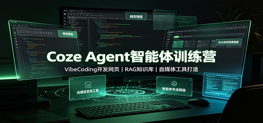 Coze Agent智能体训练营：VibeCoding开发网页，RAG知识库，自媒体工具打造-好耶资源