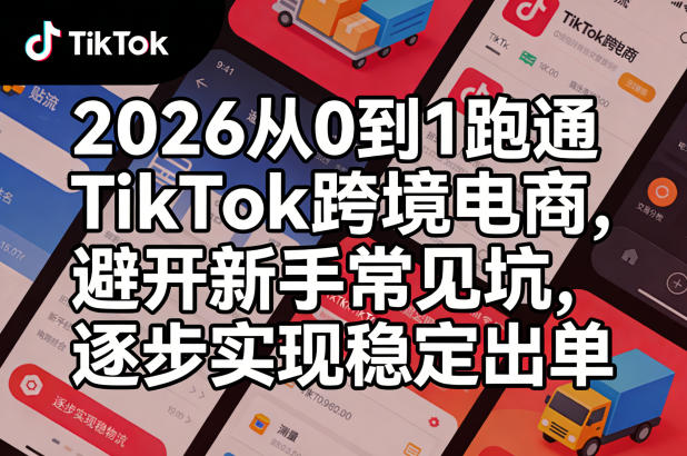 2026从0到1跑通TikTok跨境电商,避开新手常见坑,逐步实现稳定出单(更新0414)-好耶资源