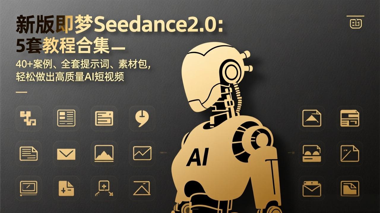 新版即梦Seedance2.0:5套教程合集,40+案例、全套提示词、素材包,轻松做出高质量AI短视频-好耶资源