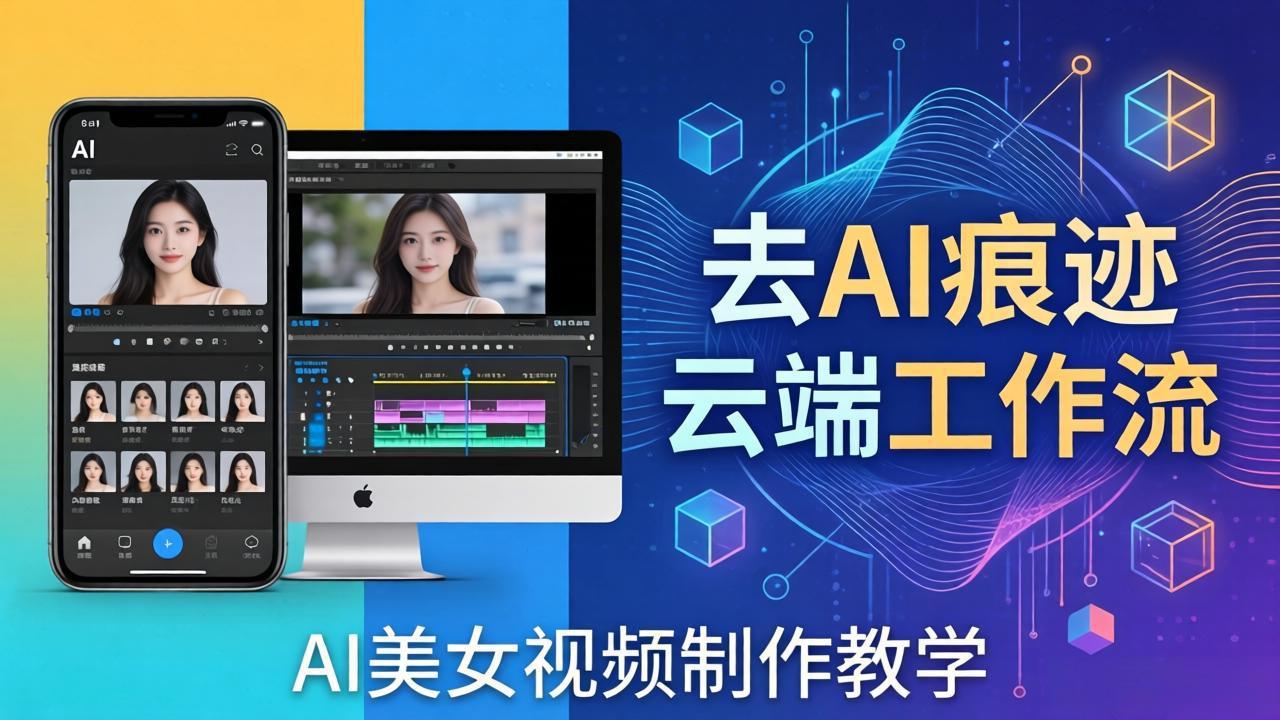 AI美女视频制作教学:去AI痕迹,云端工作流出图,手机电脑均可,不需要配置-好耶资源