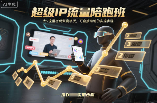 超级IP流量陪跑班，大V流量密码倾囊相授，可直接落地的实操步骤-好耶资源