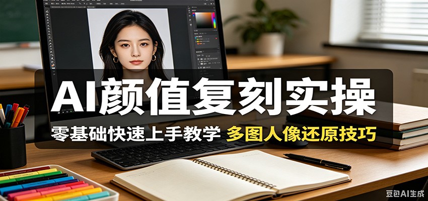 AI颜值复刻实操，零基础快速上手教学，多图人像还原技巧-好耶资源