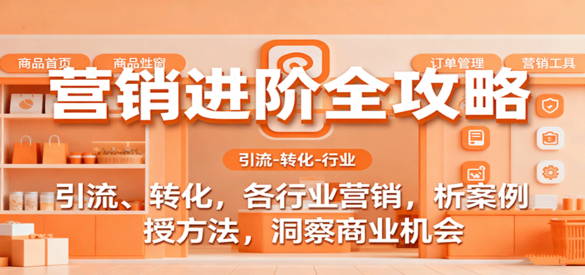 营销进阶全攻略，引流、转化，各行业营销，析案例，授方法，洞察商业机会-好耶资源