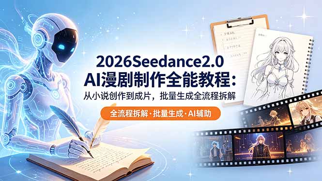 2026Seedance2.0 AI制作全能教程:从小说创作到成片,批量生成全流程拆解-好耶资源