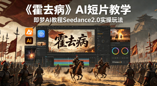 《霍去病》AI短片教学，即梦AI教程Seedance2.0实操玩法-好耶资源