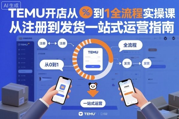 TEMU开店从0到1全流程实操课，从注册到发货一站式运营指南-好耶资源