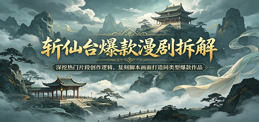 斩仙台爆款漫剧拆解：深挖热门片段创作逻辑，复刻脚本画面打造同类型爆款作品-好耶资源