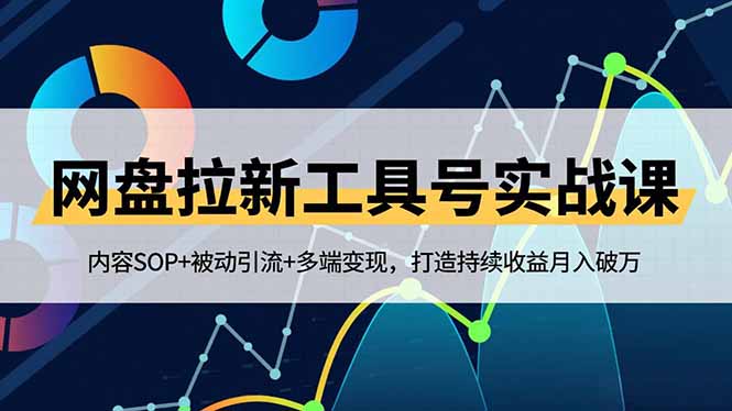 网盘拉新工具号实战课，内容SOP+被动引流+多端变现，打造持续收益月入破万-好耶资源