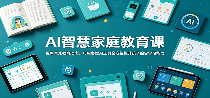 AI智慧家庭教育课：更新育儿教育理念，巧用各类AI工具全方位提升孩子综合学习能力-好耶资源