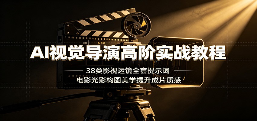 AI视觉导演高阶实战教程：38类影视运镜全套提示词，电影光影构图美学提升成片质感-好耶资源