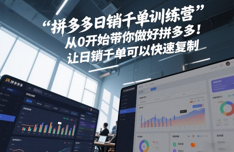 拼多多日销千单训练营，从0开始带你做好拼多多，让日销千单可以快速复制(更新26年3月)-好耶资源