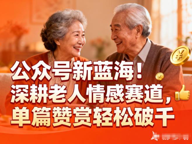 公众号新蓝海!深耕老人情感赛道,单篇赞赏轻松破1k-好耶资源