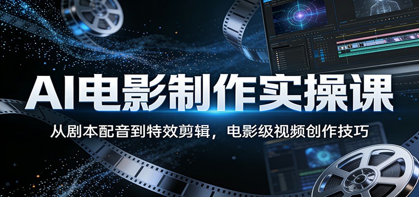 AI电影制作实操课：从剧本配音到特效剪辑，电影级视频创作技巧-好耶资源