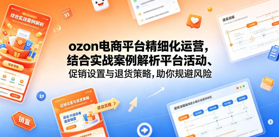 ozon电商平台精细化运营，结合实战案例解析平台活动、促销设置与退货策略，助你规避风险、提升销量-好耶资源