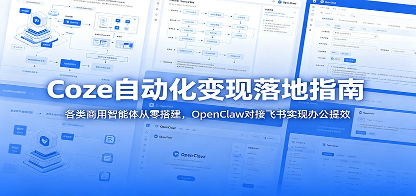 Coze自动化变现落地指南：各类商用智能体从零搭建，OpenClaw对接飞书实现办公提效-好耶资源