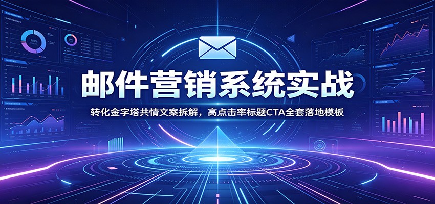 邮件营销系统实战：转化金字塔共情文案拆解，高点击率标题CTA全套落地模板-好耶资源