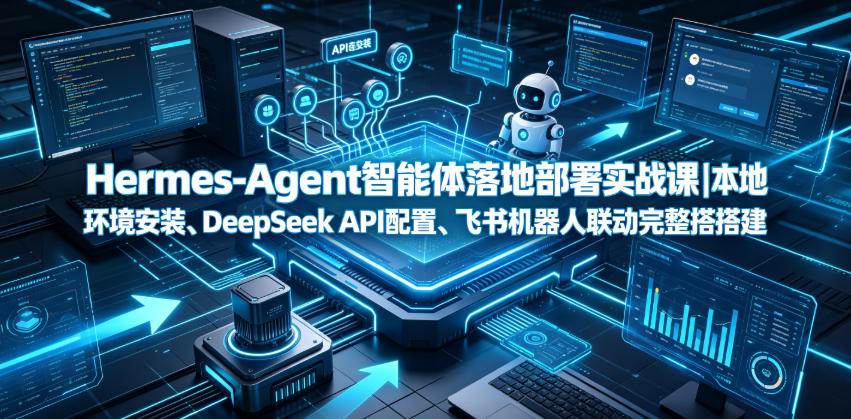 Hermes-Agent智能体落地部署实战课|本地环境安装、DeepSeek API配置、飞书机器人联动完整搭建教程-好耶资源