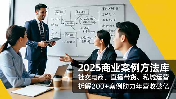 2025商业案例方法库，社交电商、直播带货、私域运营，拆解200+案例助力年营收破亿-好耶资源