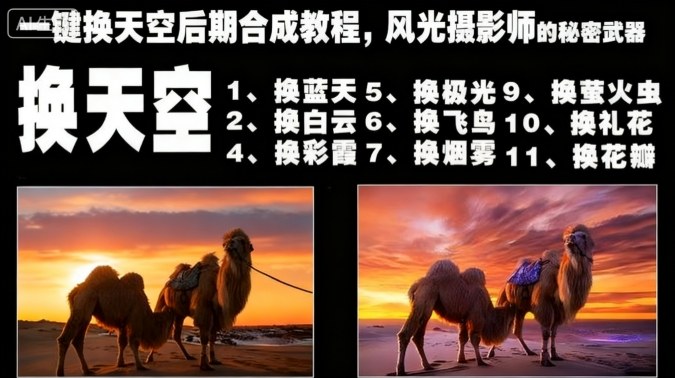 一键换天空后期合成教程，风光摄影师的秘密武器-好耶资源