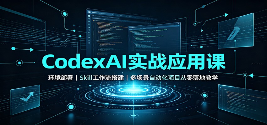 CodexAI实战应用课：环境部署Skill工作流搭建，多场景自动化项目从零落地教学-好耶资源