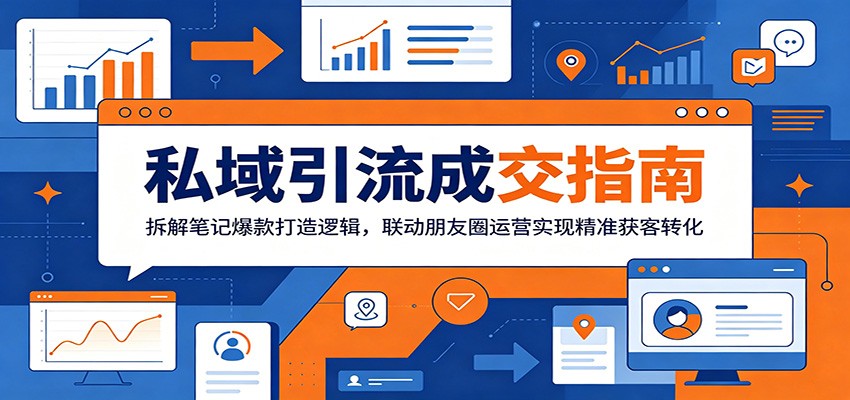私域引流成交指南：拆解笔记爆款打造逻辑，联动朋友圈运营实现精准获客转化-好耶资源