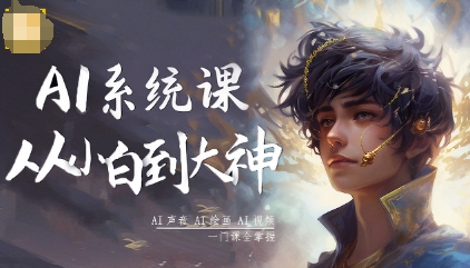 AI系统课程，从小白到大神系统学AI，AI声音-AI绘画-AI视频一门课全掌握-好耶资源