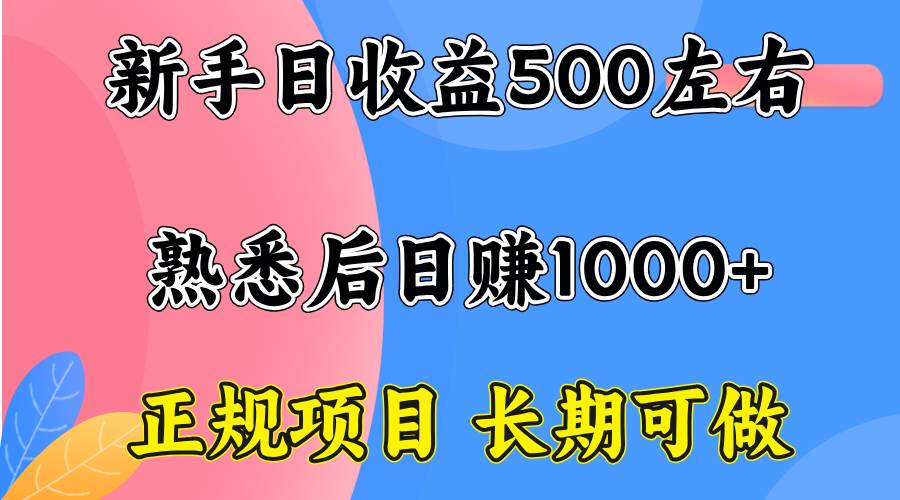 （15978期）一台电脑，前期日收益300-500，熟练后日入1000左右-好耶资源