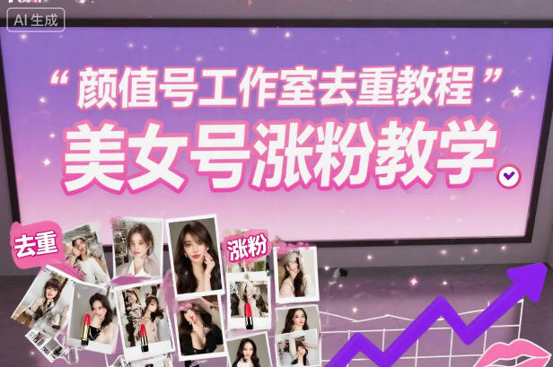 颜值号工作室去重教程，美女号涨粉教学-好耶资源