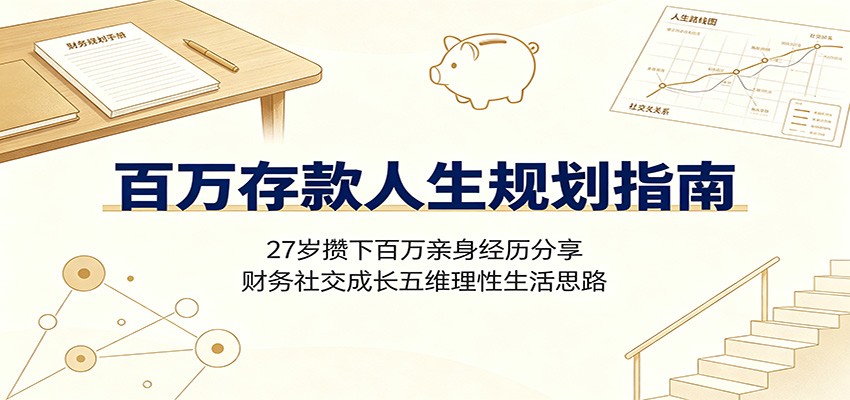 百万存款人生规划指南：27岁攒下百万亲身经历分享，财务社交成长五维理性生活思路-好耶资源