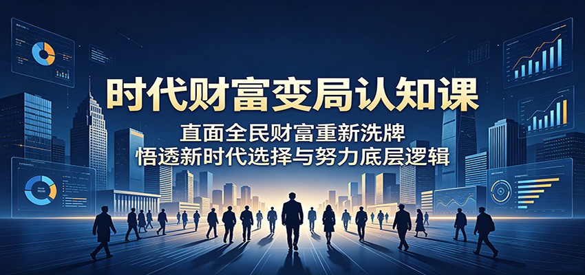 时代财富变局认知课：直面全民财富重新洗牌，悟透新时代选择与努力底层逻辑-好耶资源