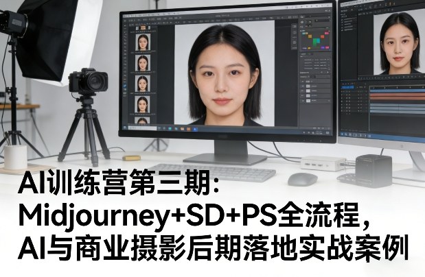 AI训练营第三期:Midjourney+SD+PS全流程,AI与商业摄影后期落地实战案例-好耶资源