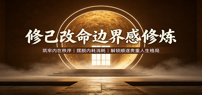 修己改命边界感修炼：筑牢内在秩序，摆脱内耗消耗，解锁顺遂贵重人生格局-好耶资源