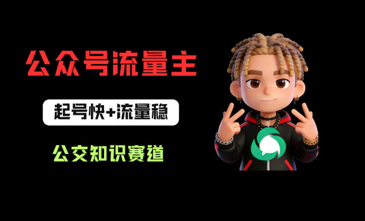 公众号流量主之公交知识赛道，起号快+流量稳，从0-1全流程讲解！-好耶资源