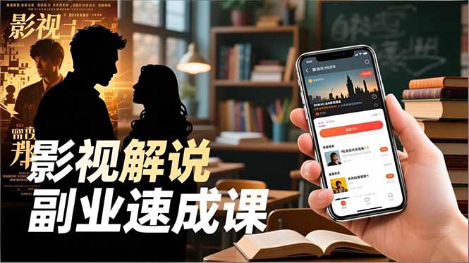 Tk影视解说副业速成课，软件安装、全流程实操、爆款预设，新手两周变现-好耶资源