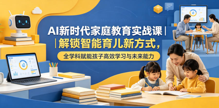 AI新时代家庭教育实战课｜解锁智能育儿新方式，全学科赋能孩子高效学习与未来能力-好耶资源