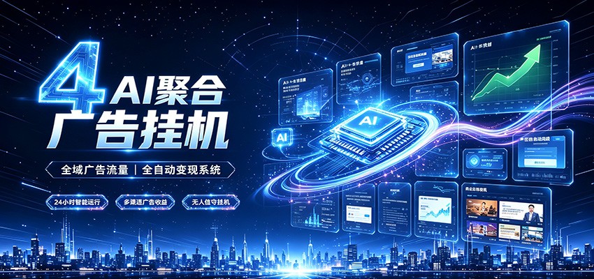 全域广告流量聚合，AI无人挂机稳赚佣金，打造长期稳定被动收入副业-好耶资源