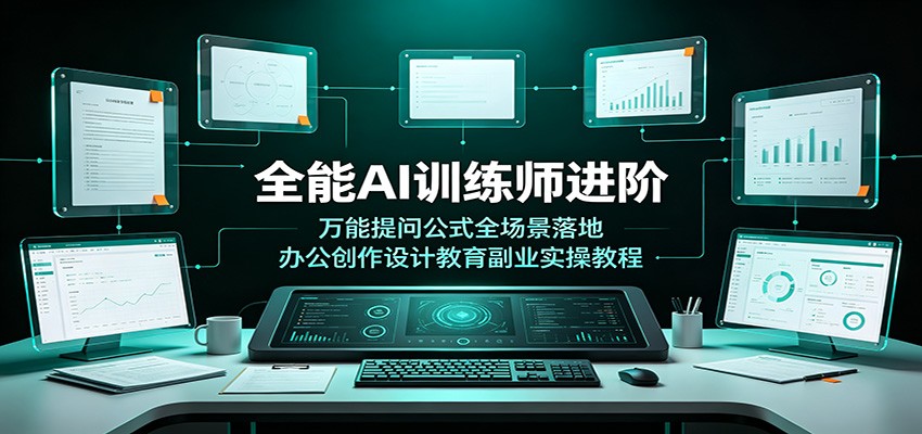 全能AI训练师进阶:万能提问公式全场景落地,办公创作设计教育副业实操教程-好耶资源