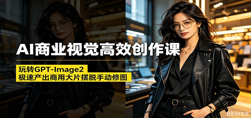 AI商业视觉高效创作课：玩转GPT-Image2，极速产出商用大片摆脱手动修图(更新)-好耶资源