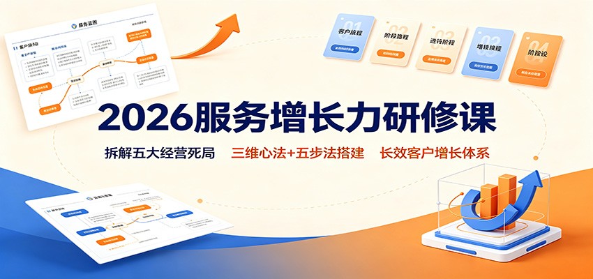 2026服务增长力研修课：拆解五大经营死局，三维心法+五步法搭建长效客户增长体系-好耶资源